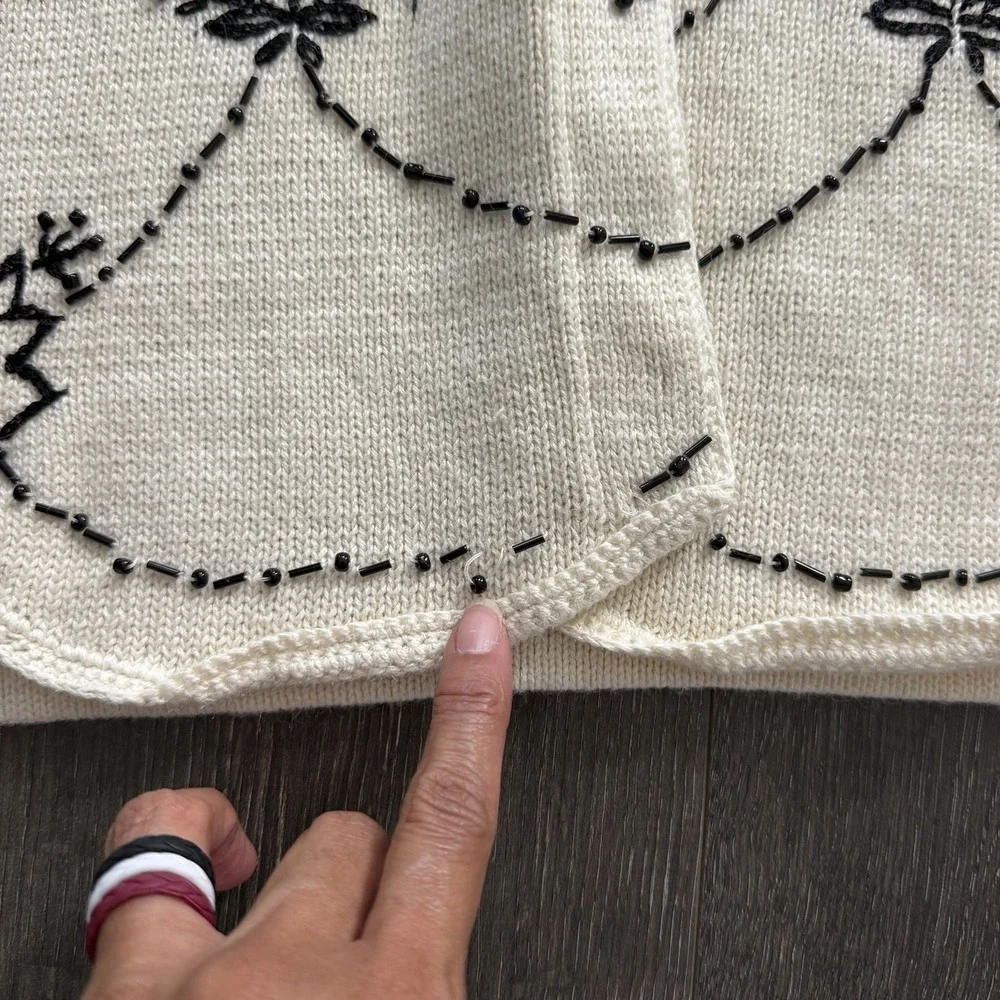 Storybook Knits Sweater Women 1X Long Floral Cardigan Open Front Forever Famous - Picture 9 of 14
